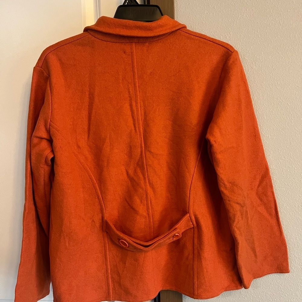 Vintage Talbots Wool & Alpha Orange Women's Pea Coat - Picture 6 of 11